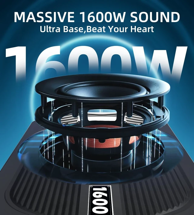 Alt view image 2 of 5 - SUBPULSIX 2026 Upgraded 1600W Slim Underseat Car Subwoofer and Amp Package with RGB Beat-Synced Light, Individual Control for Low Pass/Gain/Boost Bass, Clean Deep Bass Perfect for Truck/SUV/Jeep