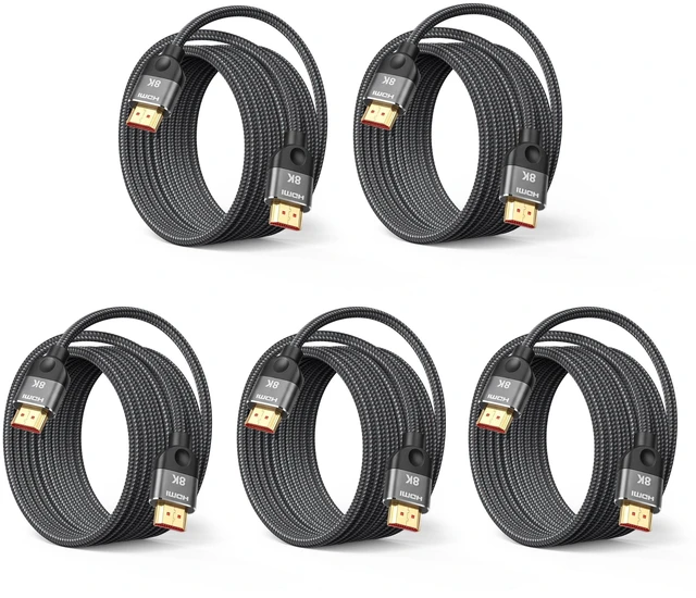Main image of KovySwm HDMI 2.1 Cable, 15FT, 5-Pack, 48Gbps, 8K@60Hz