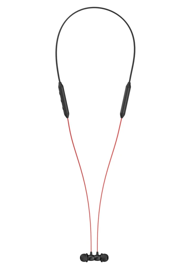 Alt view image 5 of 5 - Tecno Headphones B1 SE in Ear Bluetooth 5.0 IPX4 12 Hrs Earbuds Neckband with Microphone Compatible with Any Bluetooth Device Red/Black