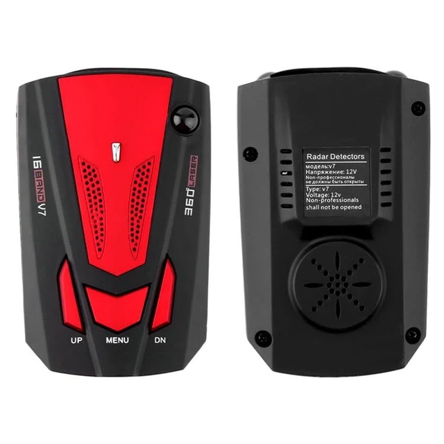 Alt view image 3 of 5 - V7 Car 16 Band 360 GPS Camera Laser Police Safe Anti Radar Detector Voice Alert(Red)
