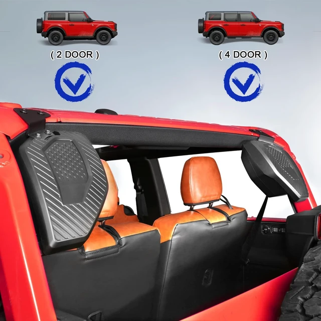 Alt view image 3 of 5 - Mabett Rear Speaker Pods Compatible with Ford Bronco 4-Door 2026 2021-2025, Upgrade 6.5" Pods for Bronco Accessories, Interior Accessories Black (Not for Bronco Sport and Raptor)