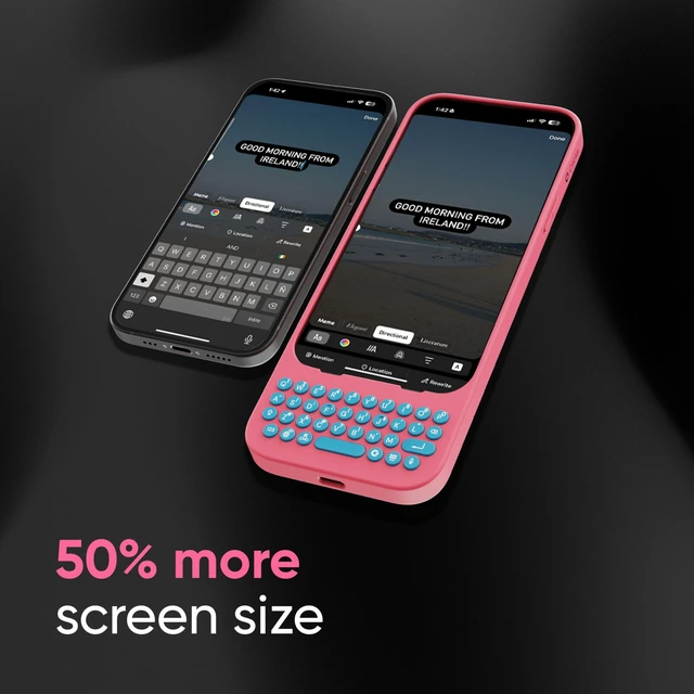 Alt view image 5 of 5 - Clicks Keyboard Case for iPhone 15 Plus - Royal Ink