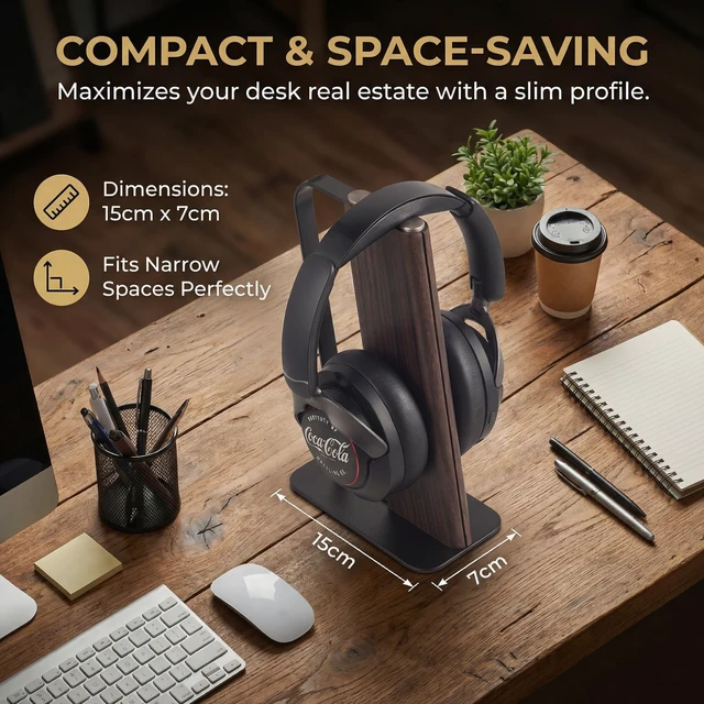 Alt view image 3 of 5 - Headphone Holder Gaming Headset Stand Universal Desktop Headphone Stand