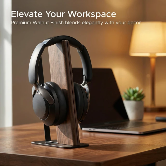 Alt view image 2 of 5 - Headphone Holder Gaming Headset Stand Universal Desktop Headphone Stand