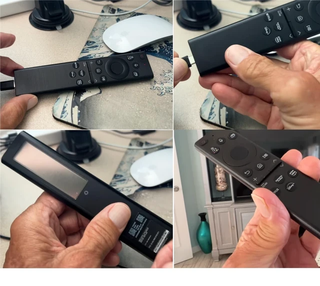 Alt view image 5 of 5 - BN59-01385A Solar Voice Replacement Remote Control for Samsung TV, Rechargeable Solar Cell Power Control for Samsung 2021 2022 2023 Neo QLED, The Frame and Crystal 4k 8K UHD Smart TVs