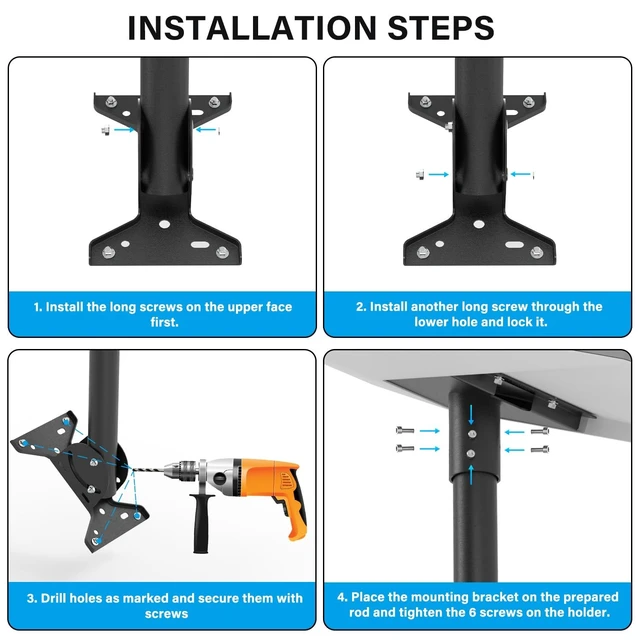 Alt view image 5 of 5 - Starlink Gen 3 Mount Kit, Wall/Roof Mount for Starlink Internet Satellite, Compatible with Gen3/V3 Standard Dish (Roof Mount Kit)