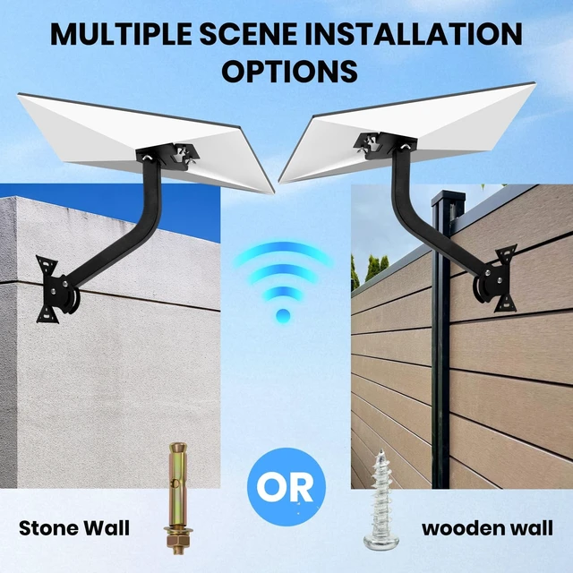 Alt view image 4 of 5 - Starlink Gen 3 Roof Mount Adjustable Pivot Wall Mount for Starlink Gen3 Heavy Duty Pole Mounting Kit with Metal Gen 3 Pipe Adapter for Standard V3 Dish (Black)