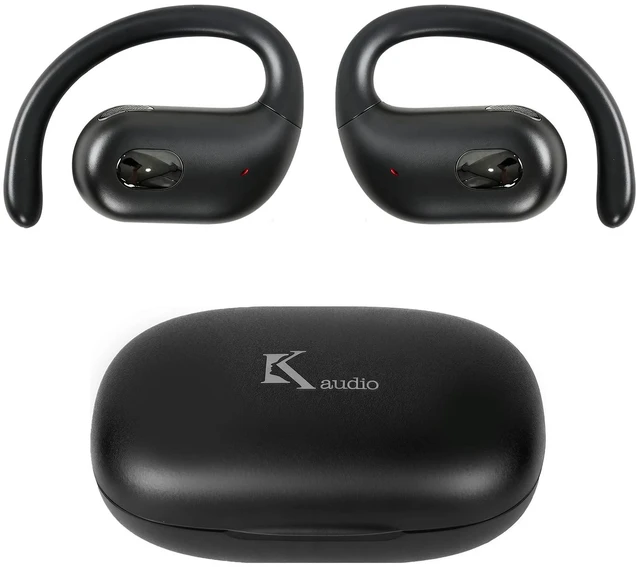 Main image of KLYZA MUSICMATE Open Ear Headphones, Bluetooth 5.3 Wireless Earbuds Air Conduction 45Hrs Playtime with Charging Case, Panoramic Deep Bass with 16.2mm Drivers, Compatible with iPhone Android