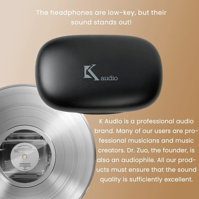 Alt view image 3 of 5 - KLYZA MUSICMATE Open Ear Headphones, Bluetooth 5.3 Wireless Earbuds Air Conduction 45Hrs Playtime with Charging Case, Panoramic Deep Bass with 16.2mm Drivers, Compatible with iPhone Android