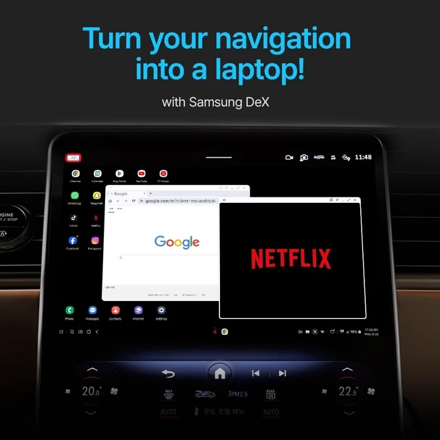 Alt view image 2 of 5 - AutoPro X Android Auto Wireless Adapter Samsung DeX Box - Wireless Android Auto Adapter YouTube, ESPN, Netflix in Car Streaming Device - Use Every Google Play Store App from Your G
