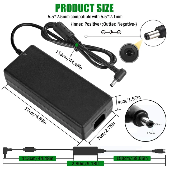 Alt view image 2 of 5 - 24V 10A Power Supply Adapter,AC 100-240V to DC 24V 10A 240W Power Adapter