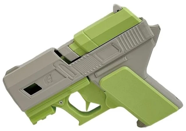 Main image of 3D Printed DIY, Toy Pistol - Inspired Apple Earbud Case for AirPods 1/2/3/4, AirPods Pro & Pro 2-5 Macaron Colors (Matcha Coconut Gray, for Airpods 4)