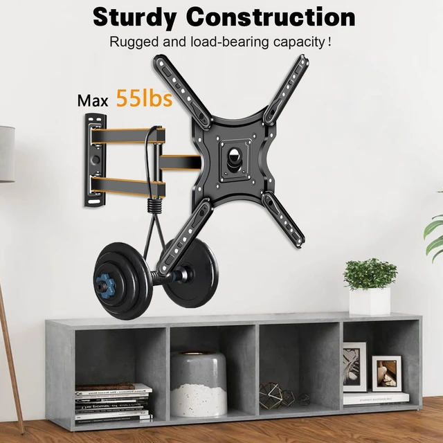 Alt view image 3 of 5 - OSAGIE TV Wall Mount Full Motion 14-55 Inch, Tilt Swivel VESA Universal