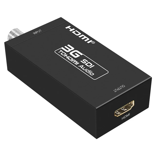 Alt view image 3 of 5 - LNTOR 3G SDI to HDMI Converter, Mini Video Audio Adapter Supports SD-SDI HD-SDI and 3G-SDI Signals for Camera Monitor Projector Display