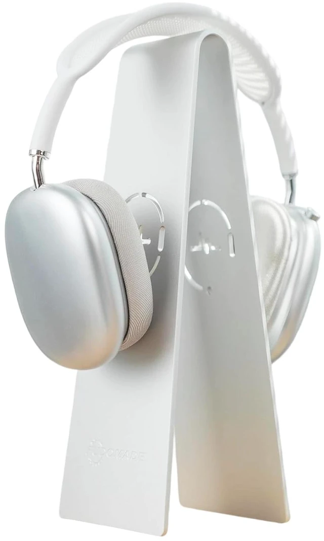 Main image of FANEVER Aluminum Headphone Stand, Universal Headset Holder for Desk, Gaming Headphone Hanger with Anti-Slip Base, Compatible with Over-Ear & On-Ear Headphones (White)