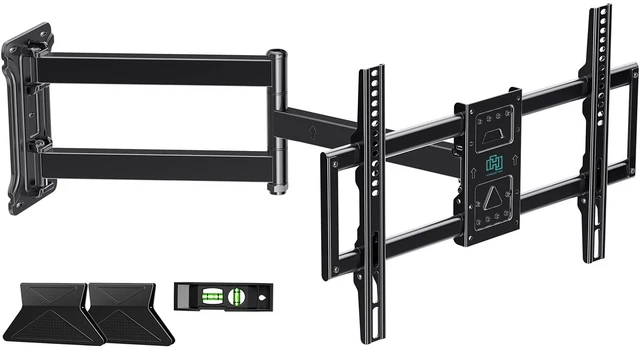 Main image of HCMOUNTING Corner TV Wall Mount Long Arm for 43-80 Inch TVs Holds 132 lbs