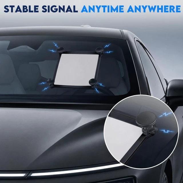 Alt view image 2 of 5 - Suction Cup Car Mount, Silicone Protective Case for Starlink Mini Camping