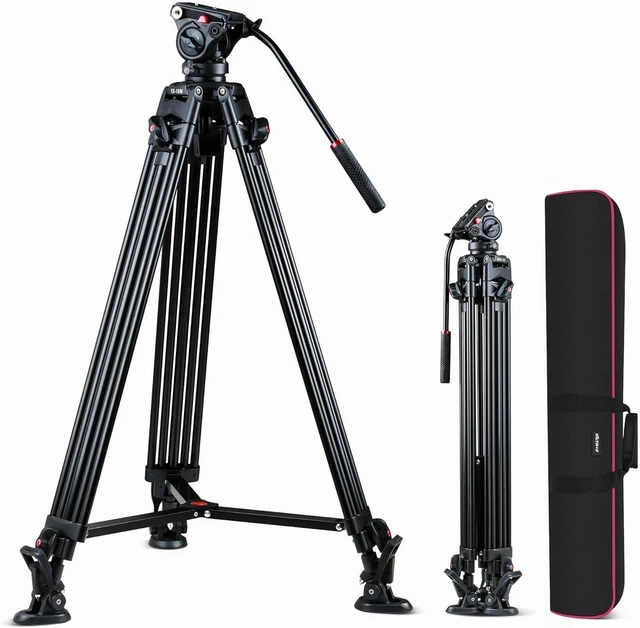 Main image of VILTROX VX-18M 74 Inch Heavy Video Tripod with Fluid Head