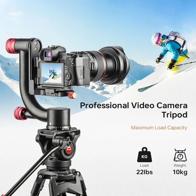 Alt view image 4 of 5 - VILTROX VX-18M 74 Inch Heavy Video Tripod with Fluid Head