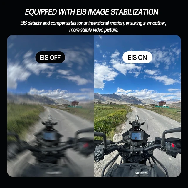 Alt view image 3 of 5 - TNICER Motorcycle Bluetooth Headset with Camera G10 Motorcycle Camera with EIS Helmet Bluetooth Headset 8-Way 1000m WiFi Recording Intercom with 64G Card