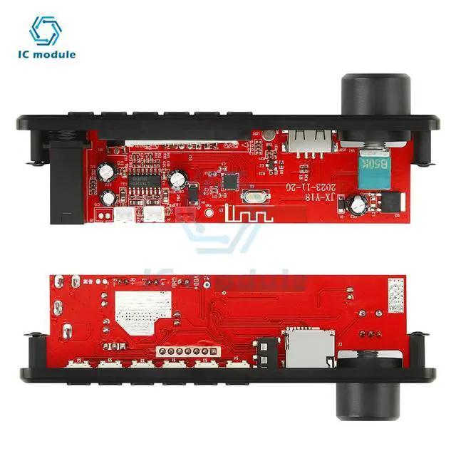 Alt view image 6 of 6 - DC6-18V 25W+25W MP3 Player Decoder Board BT FM Radio TF USB 3.5mm AUX Mic Module Bluetooth Receiver Car kit Audio