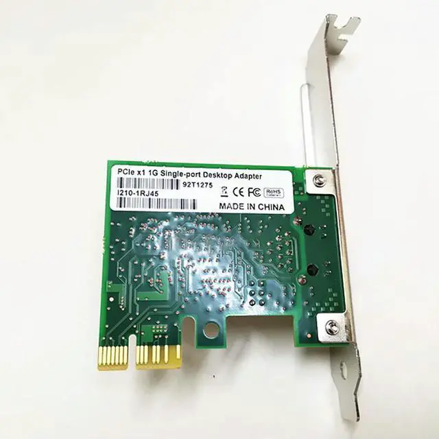 Alt view image 2 of 3 - I210T1 PCI-E x1 Express Gigabit Single Copper Port Network Card