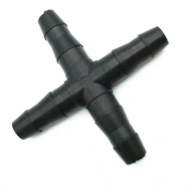 Alt view image 2 of 3 - Bulk Automatic Garden Connector Irrigation Hose Fittin Fitting 20Pcs Barbed Cross Drip Black Hot Practical