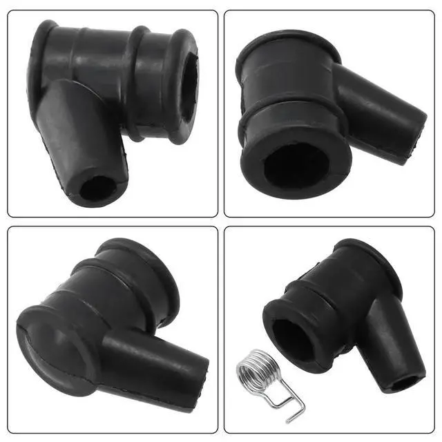 Alt view image 2 of 3 - Universal Rubber Spark Plug Cap Cover For 5mm HT Lead Lawn Mower Replacement Garden Trimmer Replacement Spark Plug Cap Cover