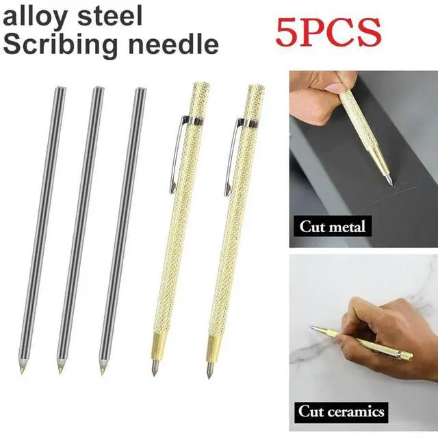 Alt view image 2 of 3 - Pen Cutting Pen Carbide Cutter Diamond Glass Gold And Silver Hard l Lettering Pen Scratch-resistant