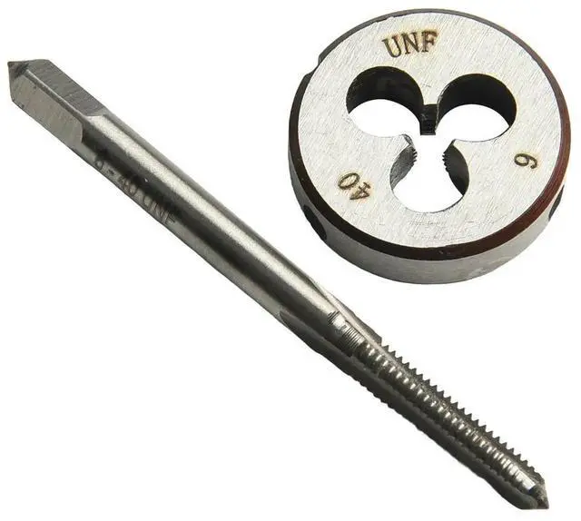 Alt view image 2 of 3 - 6-40 UNF Die 6-40 UNF Tap Replacement Right Hand Spare Parts 1 Set 6-40 UNF Accessories Fittings High Speed Steel
