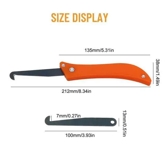 Alt view image 2 of 3 - Hand Tool Hook Blade Cleaning Cutting Multifunctional Removing Replaceable Set 21.2cm Length Practical Convenient