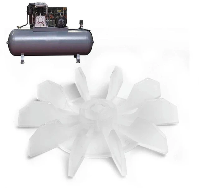Alt view image 2 of 3 - 14X135mm Small Air Compressor Fan Blade Direct On Line Motor 14mm Shaft 150mm Outer Diameter Ball Type Mechanical Equipment