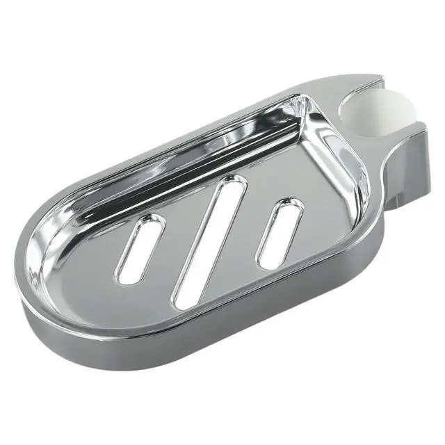 Alt view image 3 of 3 - 24mm Plastic Shower Rail Soap Dish Box Soap Holder Soap Pallet Shower Rod Slide Bar ABS Chrome For Sliding Bar
