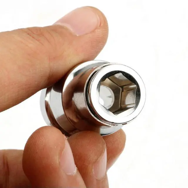 Alt view image 2 of 3 - Practical Useful Socket Adapters 10mm Hexagon 2pcs 3/8" 1/2" Drive 30/40mm High carbon steel Holders Screwdriver Bit