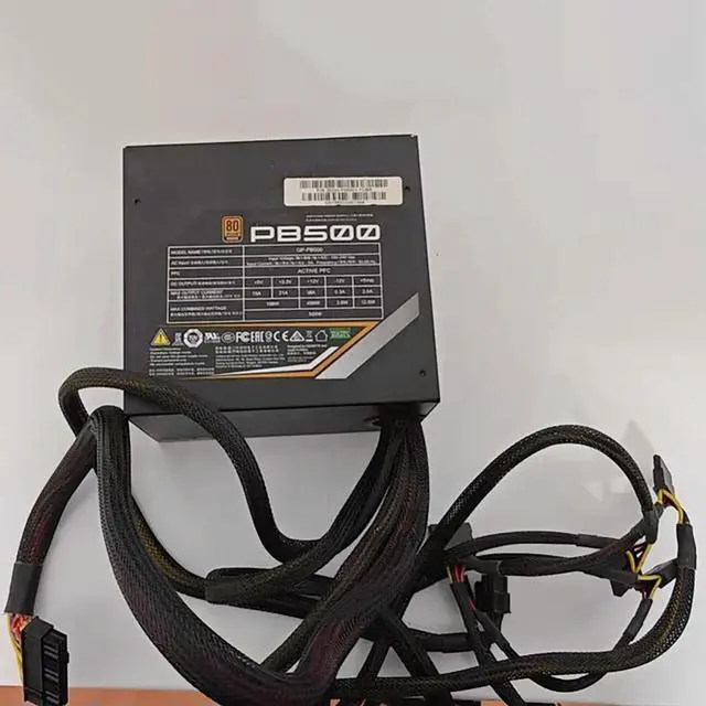 Alt view image 2 of 2 - PB500 500W Active PFC 50-60Hz Form Factor ATX 12V Power Supply GP-PB500