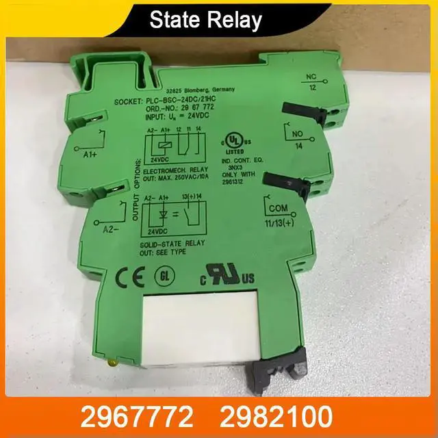 Alt view image 2 of 3 - 2967772 PLC-BSC-24DC 21HC 2982100 Solid State Relay Base PDT Input Voltage 24 V DC