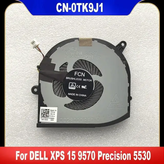 Main image of 0TK9J1 For XPS 15 9570 Precision 5530 Laptop GPU Cooling Fan Cooler Fan Heatsink Radiator TK9J1 CN-0TK9J1