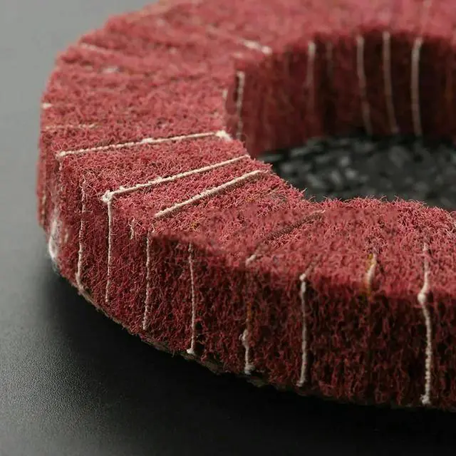 Main image of Fiber Polishing wheel Round Rust Removal Pad For l Wood Flap Buffing Abrasive 320 Grit 100mm Angle Grinder