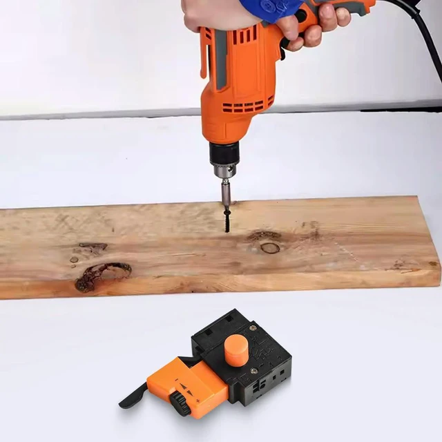 Main image of Adjustable Trigger Switch FA2/61BFor Electric Drill Power Tool Replacement Part AC 250V 6A Forward Reverse Control