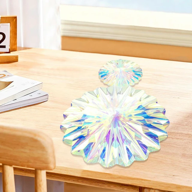 Main image of Folding Fans Iridescent Fans Hanging Party Rainbow Replacement Resuable Round Shine Spare Parts Wedding
