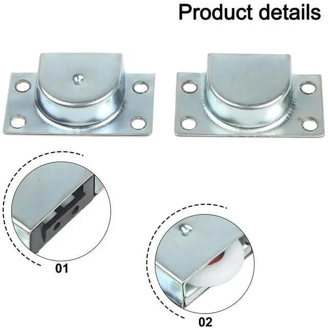 Main image of Cupboard Door Rollers Tools Replacement Spare Stainless Steel Thick Indoor Part Pulley Wardrobe Bedroom Wheel Hanging