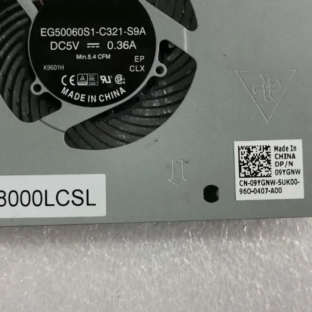 Alt view image 3 of 3 - 09YGNW For Latitude 5480 5490 5491 5495 Laptop Cooling Fan CN-09YGNW 9YGNW DC28000LCSL Cooler Fan Radiator