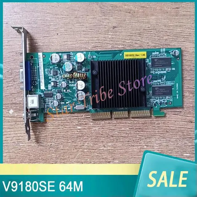 Main image of V9180SE 64M AGP Graphics Card Works ly