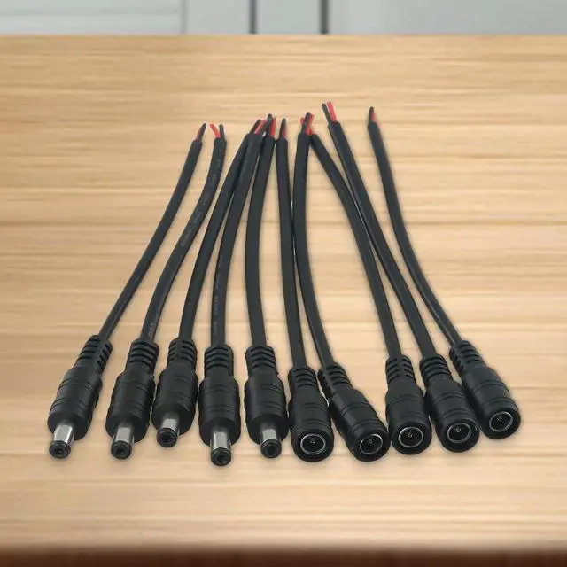 Main image of Connector Dc Power Cord Male And Female 1pin 22AWG 30cm Length 5.5*2.1mm Indoor Hot Sale est Protable Useful