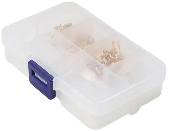 Alt view image 3 of 3 - Professional 120 Piece Wire Terminal Kit Spade Lug Crimp Connectors with Insulating Sleeves for Safe Electrical Connections