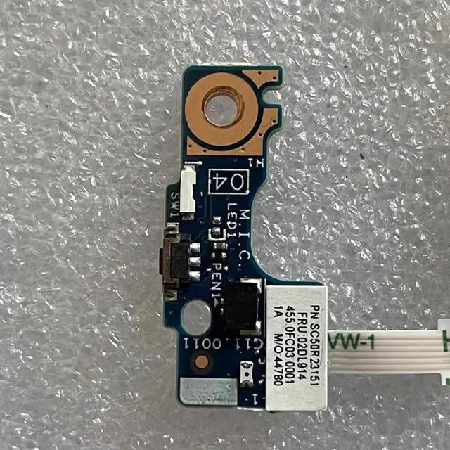 Alt view image 2 of 3 - 02DL914 For Thinkpad L380 L380 Yoga L390 L390 Yoga S2 3rd S2 4th Laptop Power Button Board With Cable