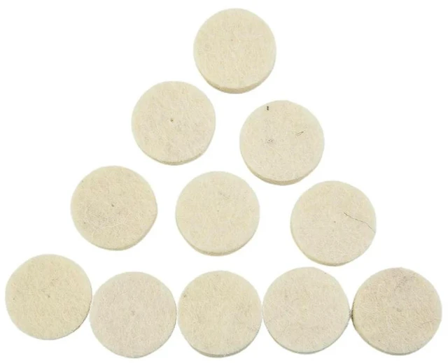 Alt view image 2 of 3 - 50 Wool Felt Polishing Wheels 25mm for Rotary Tools with 2 Mandrels Designed for Automotive Pipe and Stainless Steel Finishing