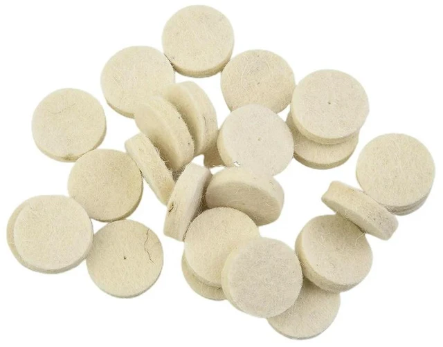 Alt view image 3 of 3 - 50 Wool Felt Polishing Wheels 25mm for Rotary Tools with 2 Mandrels Designed for Automotive Pipe and Stainless Steel Finishing