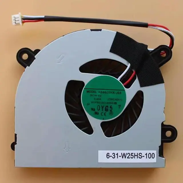 Alt view image 3 of 3 - AB6605HX-J03 CWC45X1 6-31-W25HS-100 Laptop CPU Cooler Fan Cooling Fan Heatsink Radiator