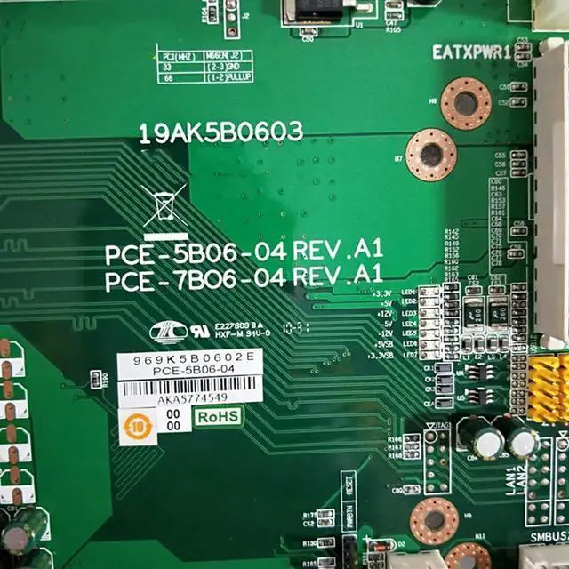 Main image of Industrial Control Backplane PCE-5B06-04 REV:A1 PCE-5124VG Motherboard